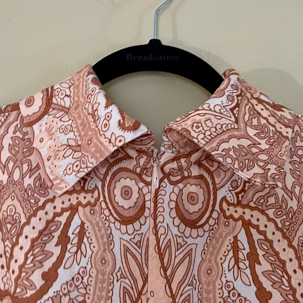 Novella Royale | Hermosa Mini Dress in Peach Paisley, Sz M ♥ Like new! - Picture 6 of 9